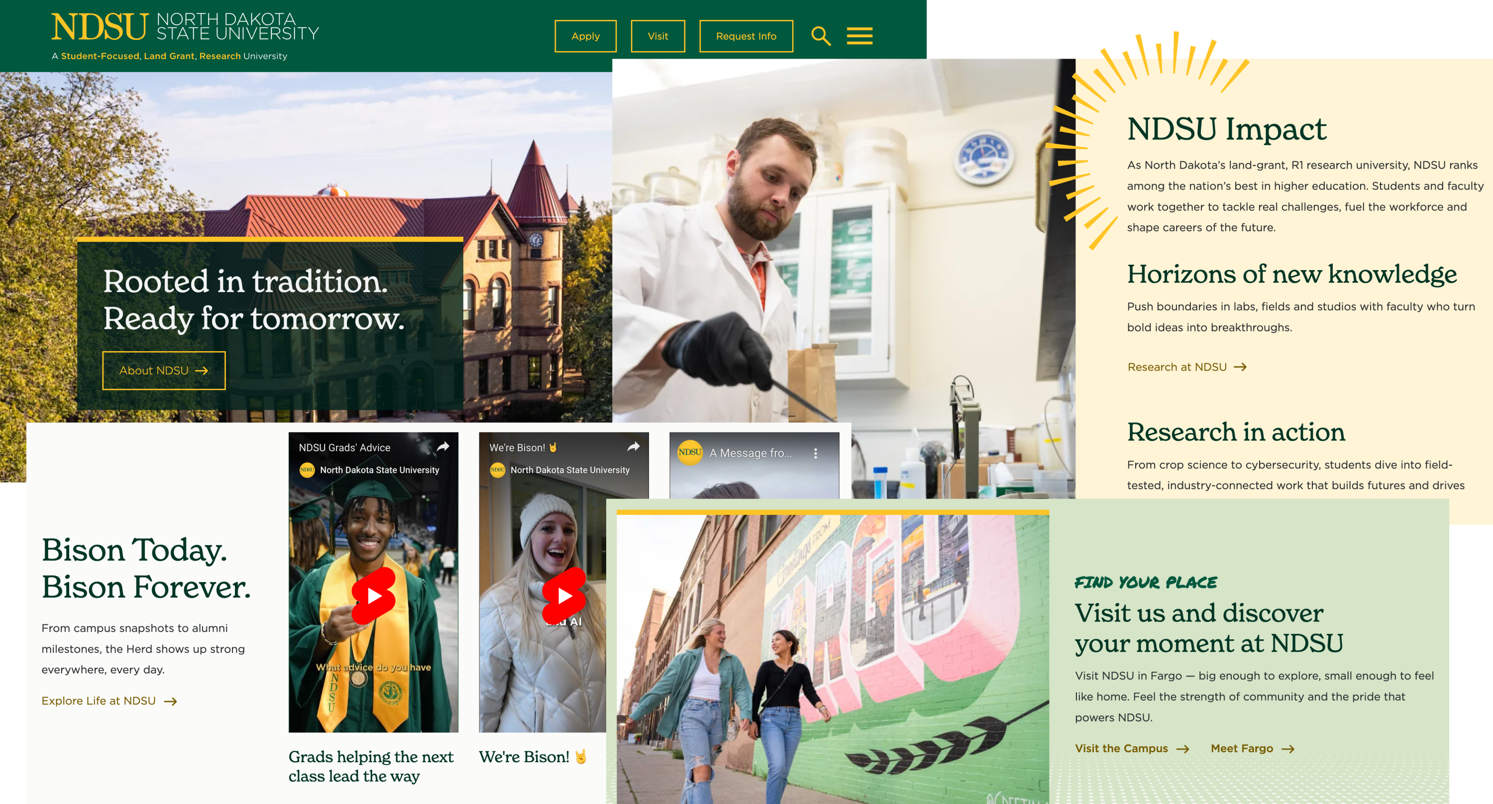 North Dakota State University (NDSU) Drupal website homepage
