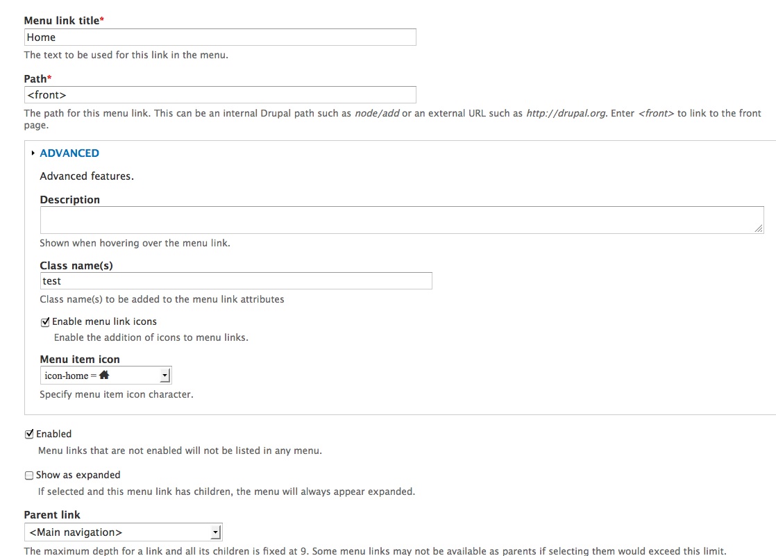 Support icon fonts in menu links [1836160]