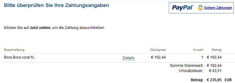 total invoice