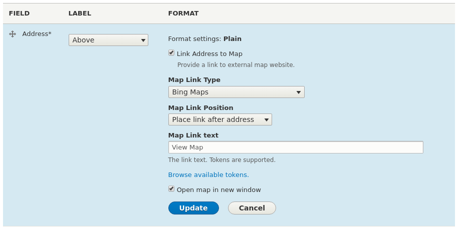 Address fields. Линк Плейс. Website link Map. Settings examples. Uk address example.