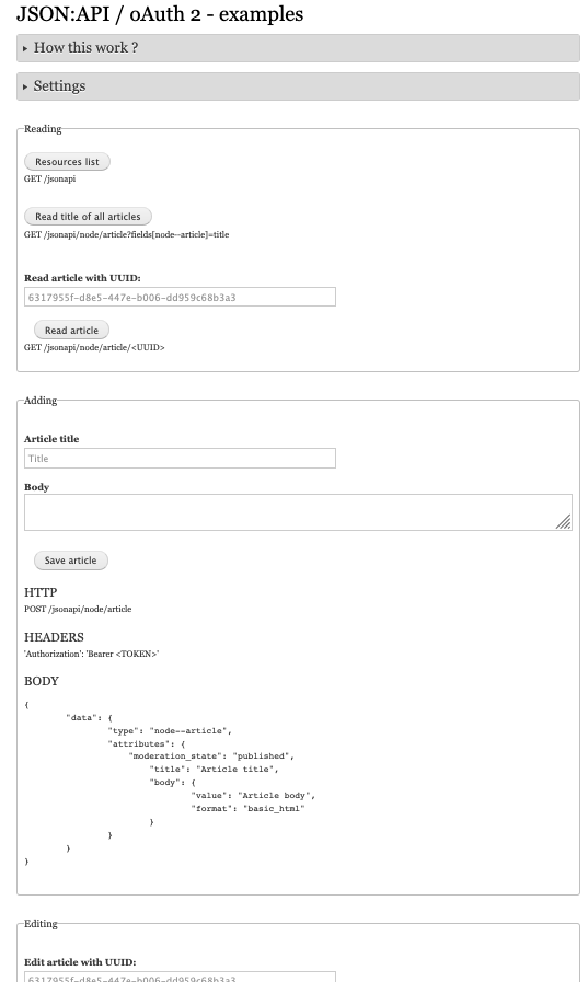 JSON:API example | Drupal.org
