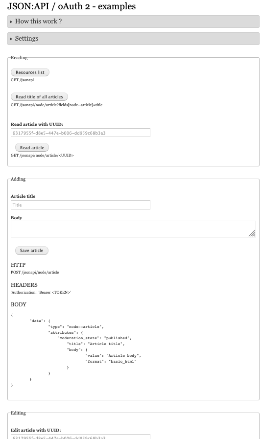 Json api errors