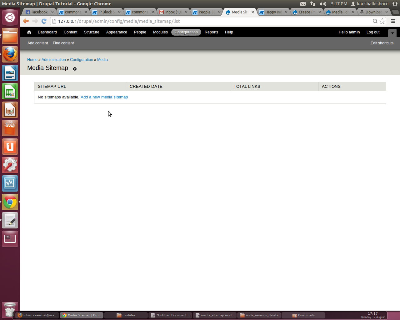 media sitemap drupal org