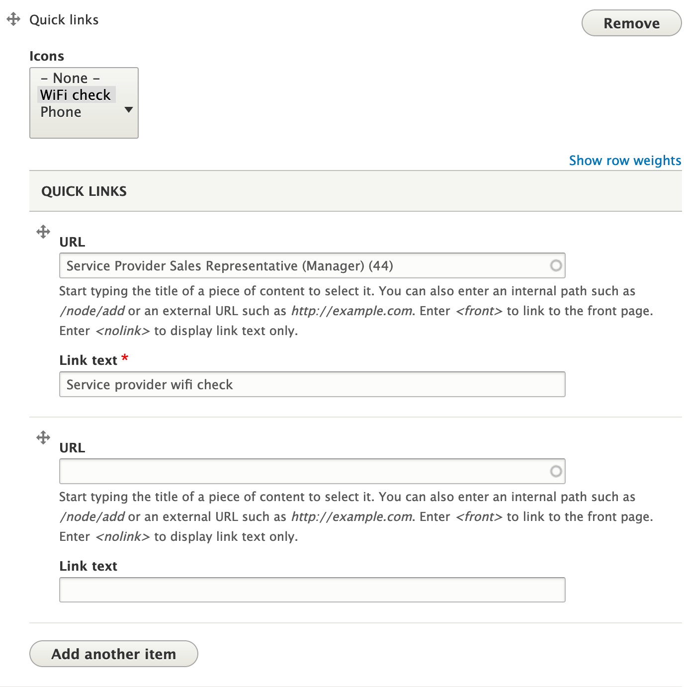 Repeatable field group