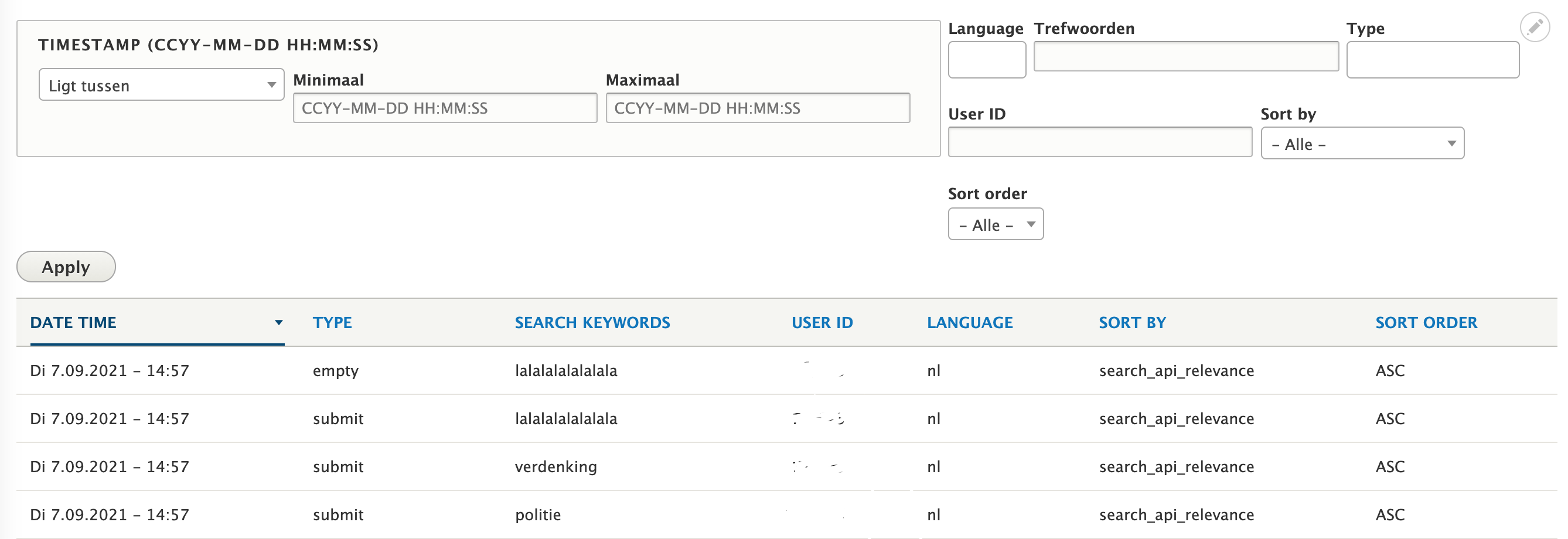 Api tracking