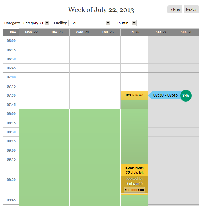 Time Slots