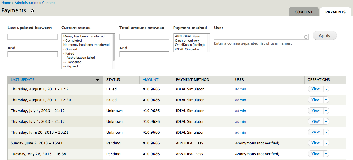 payment drupal org