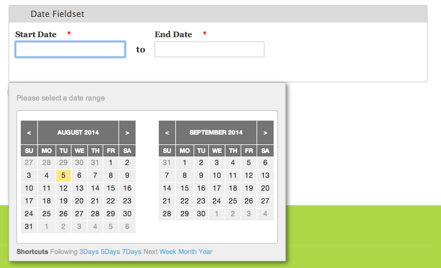 Jquery Date Range Drupal Org