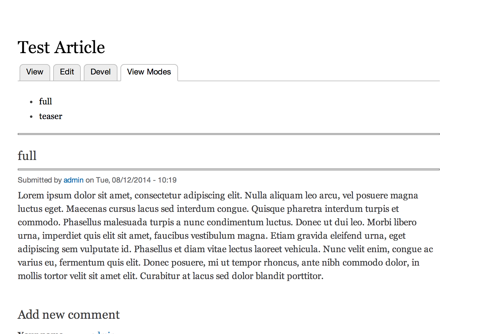 View Mode Tab | Drupal.org View Mode Tab | Drupal.org
