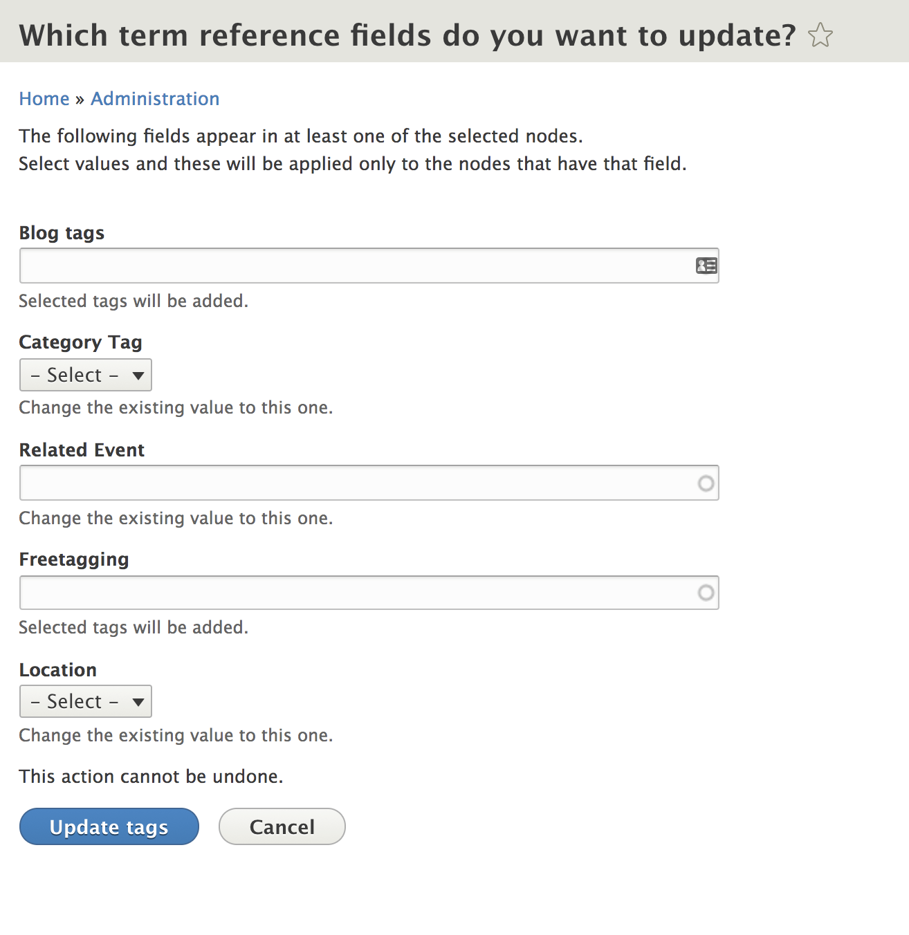 Registration field reference. Reference field
