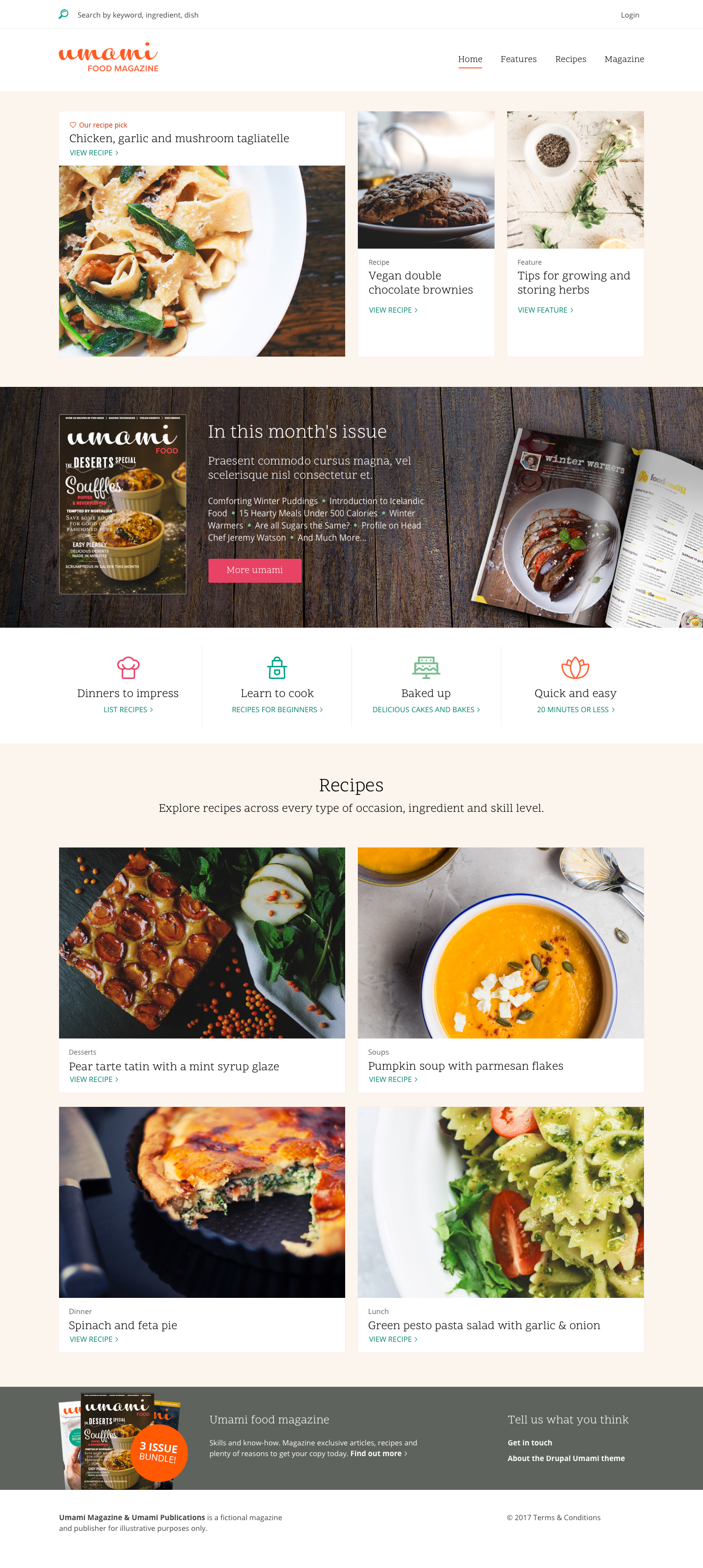 project front page design