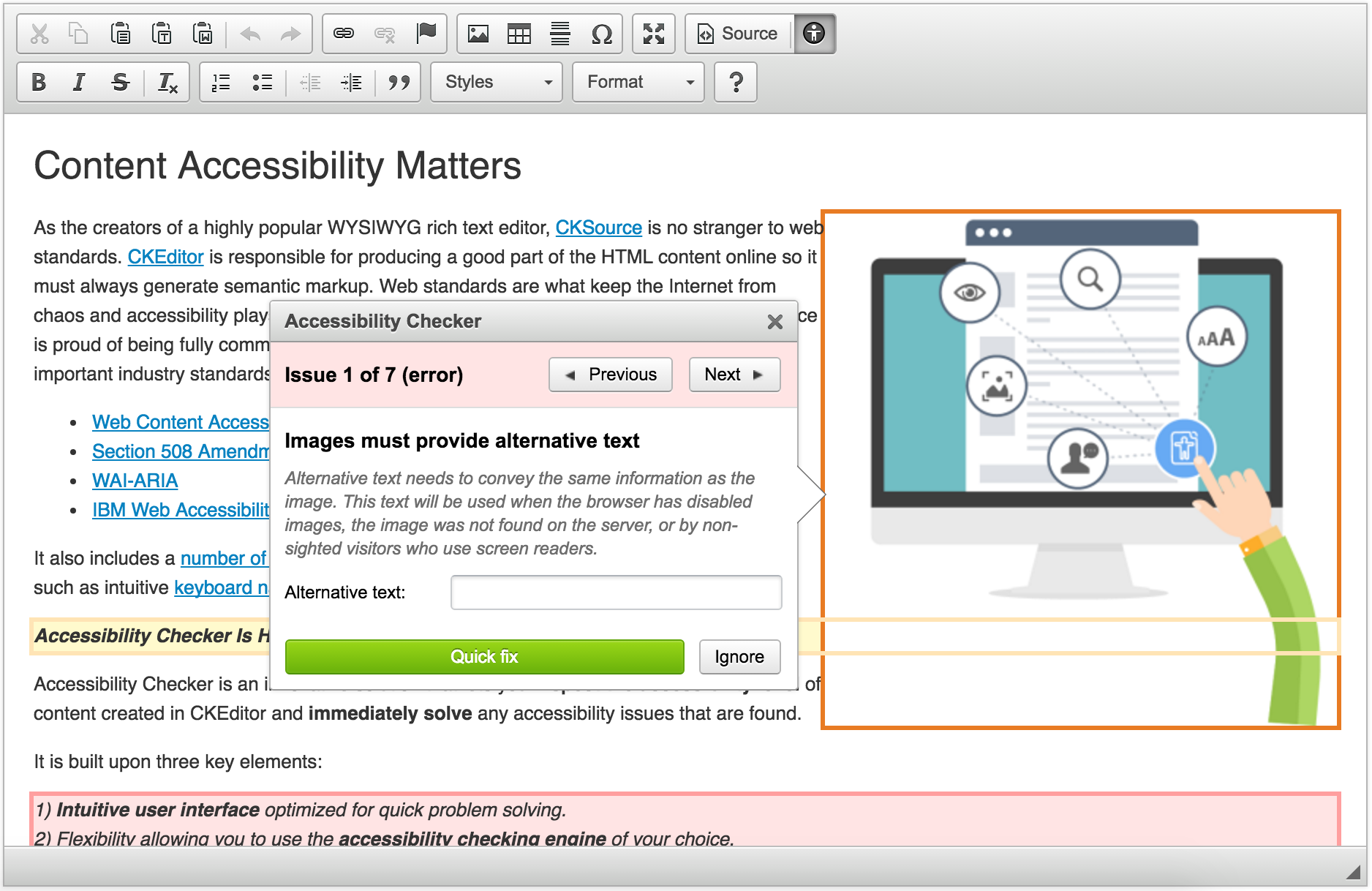 CKEditor Accessibility Checker | Drupal.org