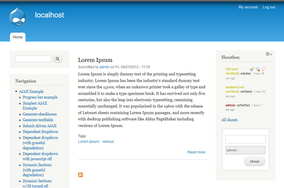 shoutbox-drupal