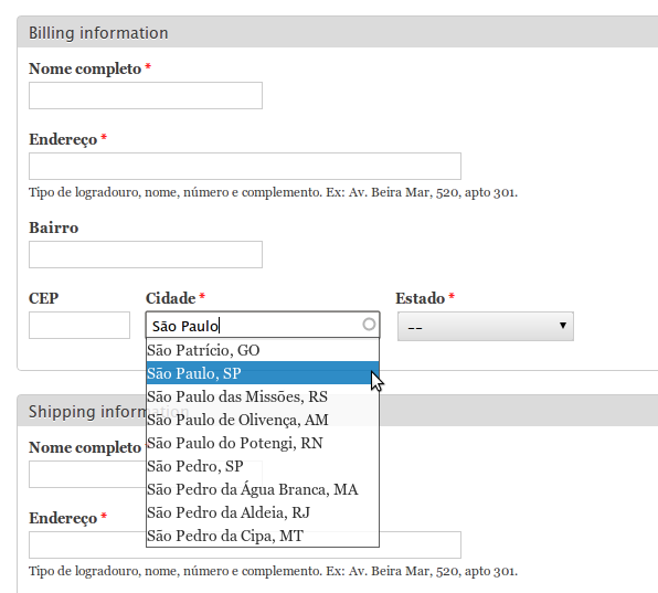 Brazilian Address Drupal Org