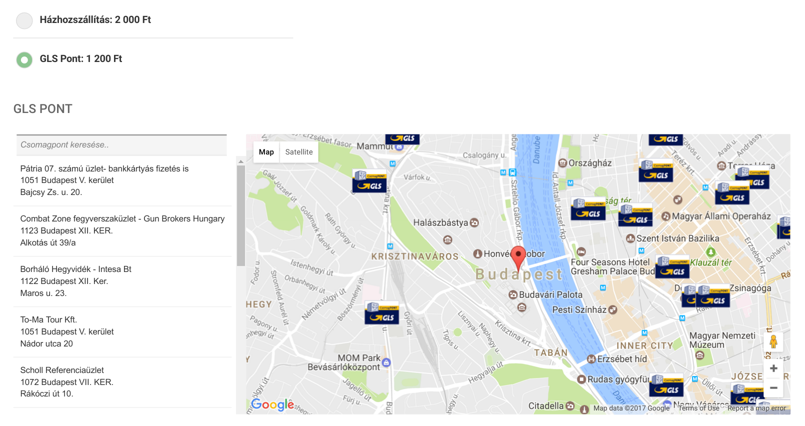 Commerce GLS HU Shipping