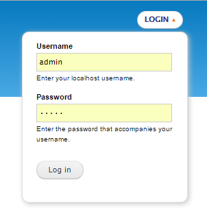 drupal login into my website