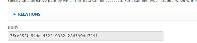 Edit UUID | Drupal.org