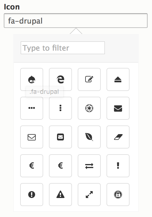 Công cụ chọn biểu tượng Font Awesome trên Drupal.org là một trong những công cụ nổi bật và đáng tin cậy. Với sự cập nhật và phát triển liên tục của công nghệ, Icon menu Font Awesome đã trở thành một trong những nơi lý tưởng để tìm kiếm và tải xuống các biểu tượng phù hợp với nhu cầu của mình. Hãy đến và khám phá những ưu điểm và tính năng của công cụ này ngay hôm nay.