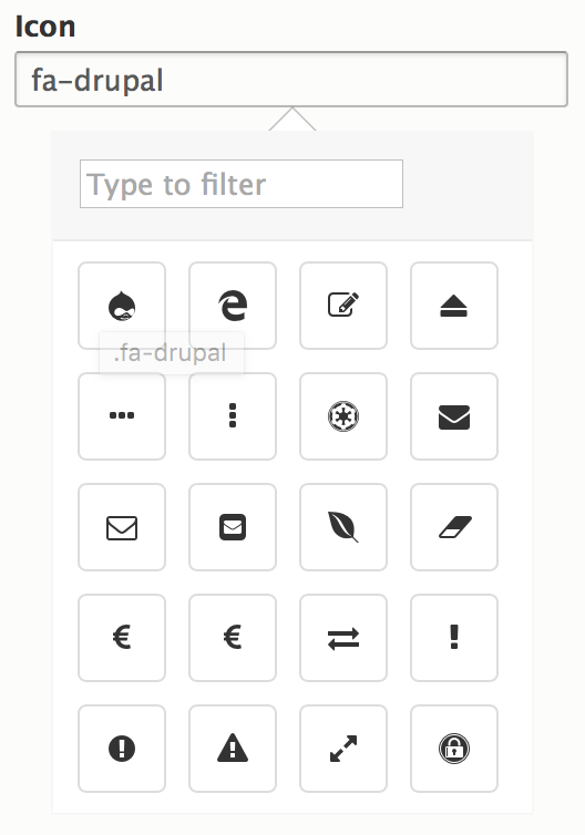 Font Awesome Iconpicker | Drupal.org