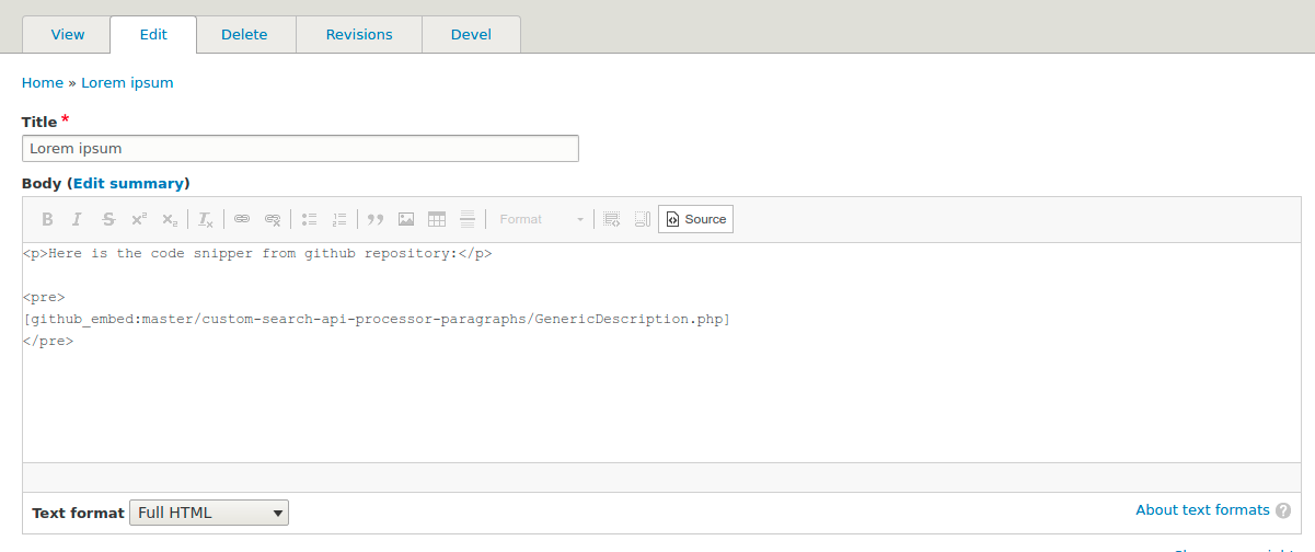 Github Code Embed Drupal Org Github Code Embed Drupal Org
