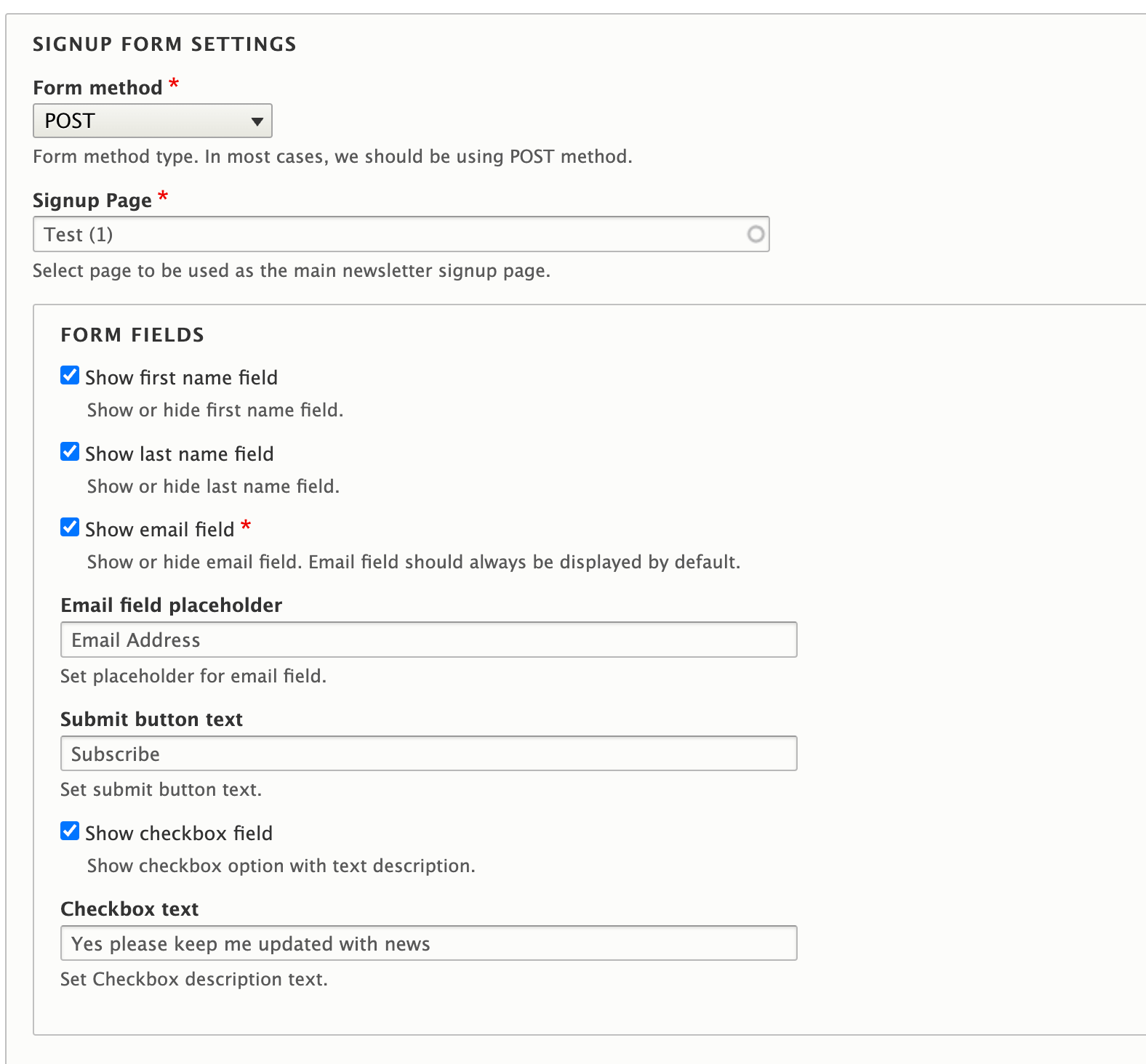 Newsletter Signup Block | Drupal.org
