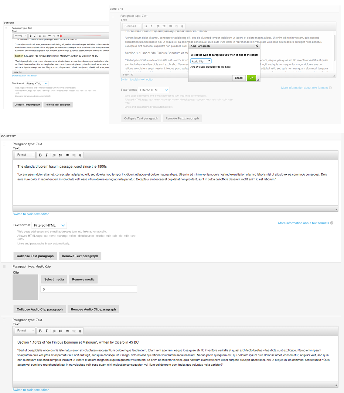 Paragraphs CKEDITOR Integration | Drupal.org