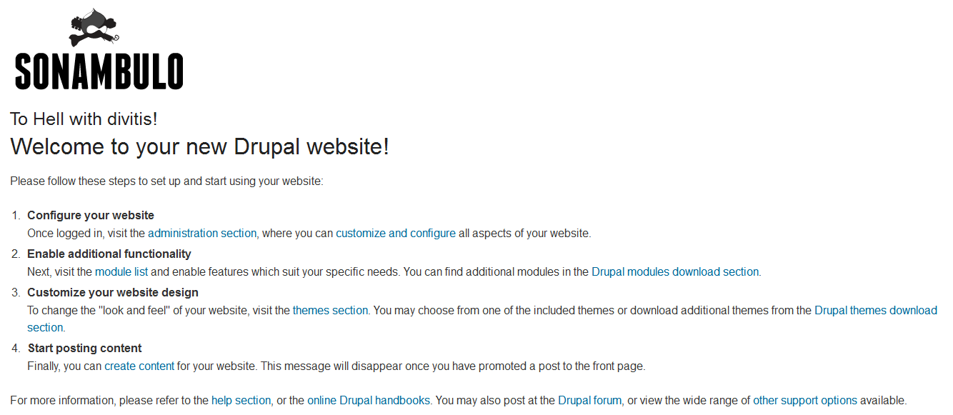 project front page design online