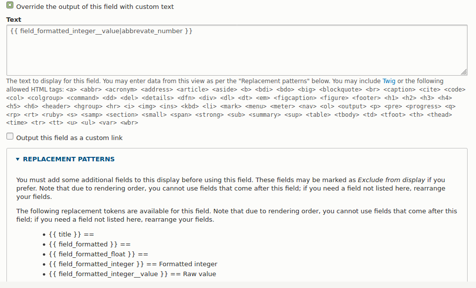 Number Abbrevation Drupal Org
