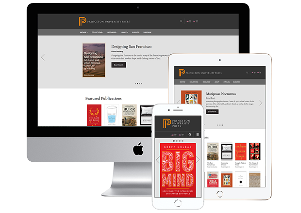 The Princeton homepage shown on various devices.