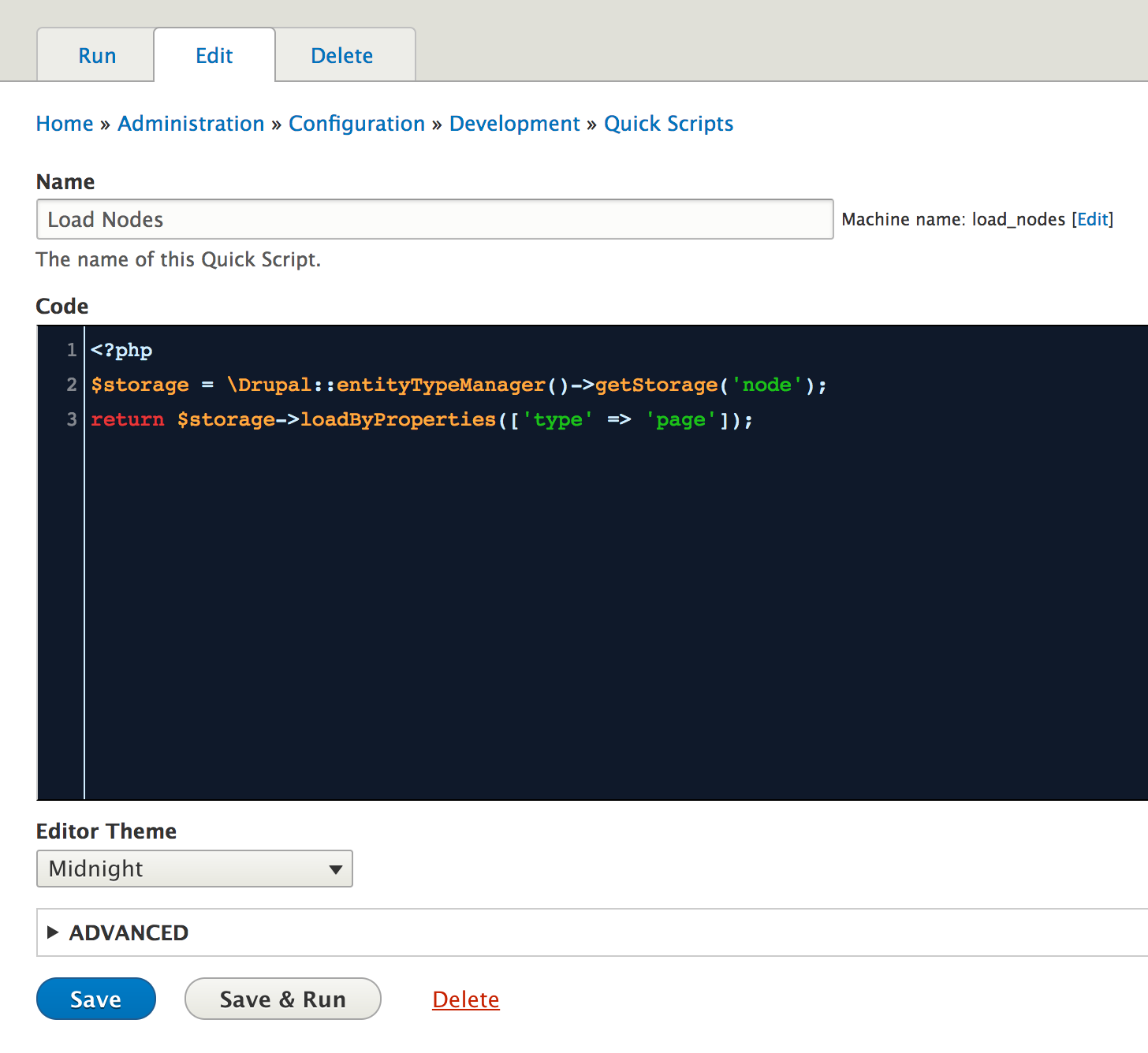 quickscript-drupal