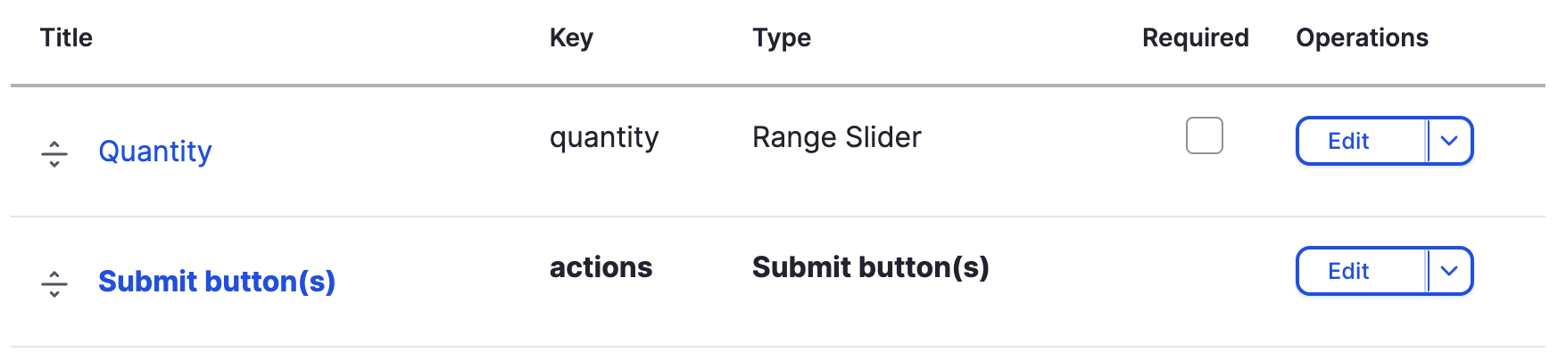 Range slider Webform