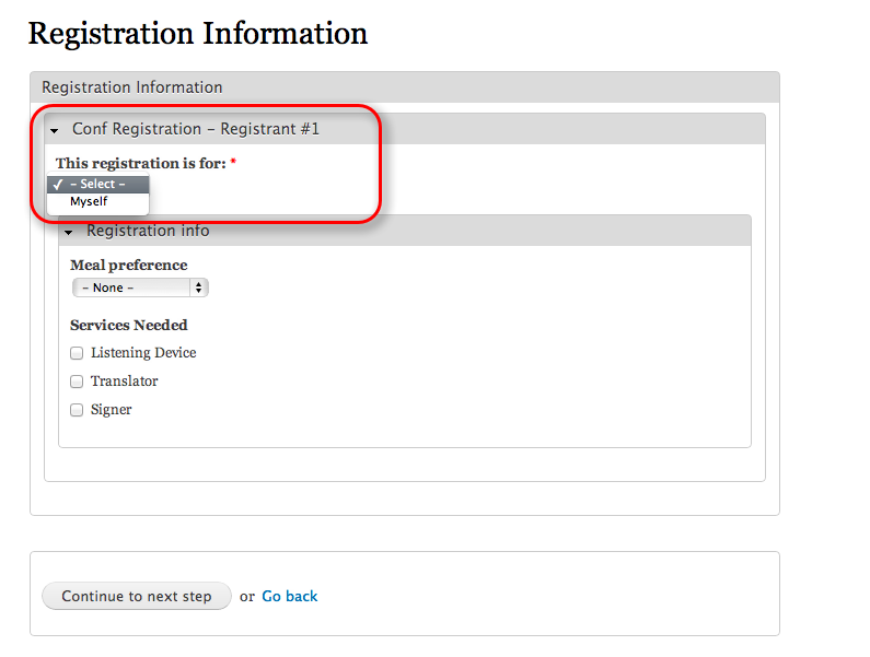 reg form