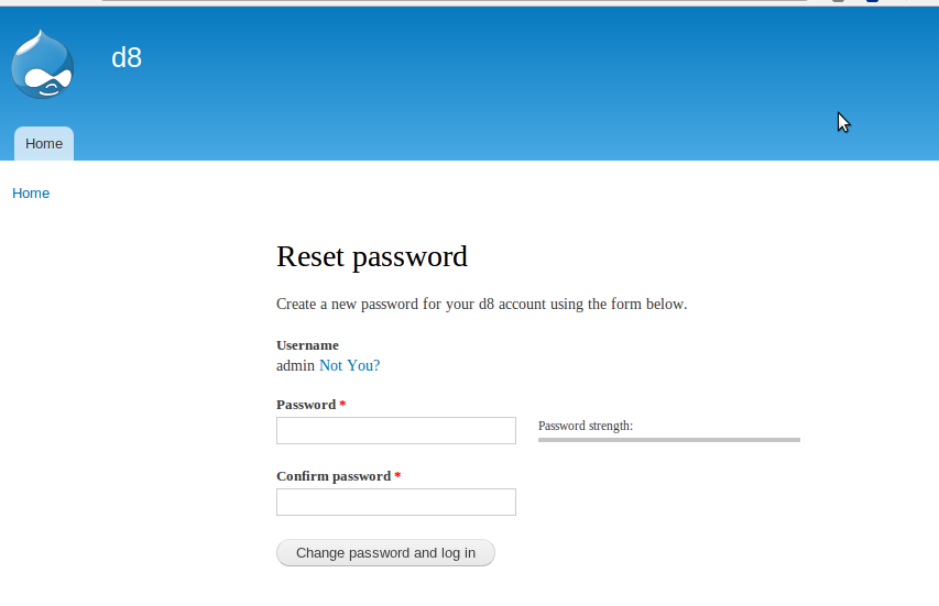 Include fields for resetting password on the one-time password reset ...