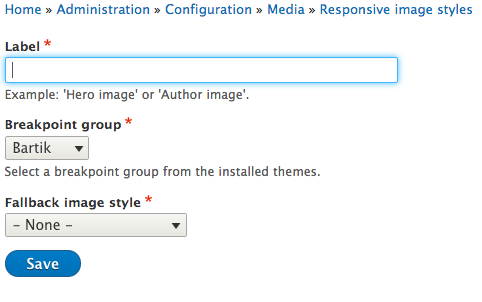 Responsive Image Style form after change