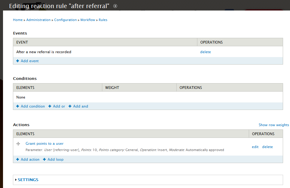 Assigning userpoints using rules [#1174970] | Drupal.org