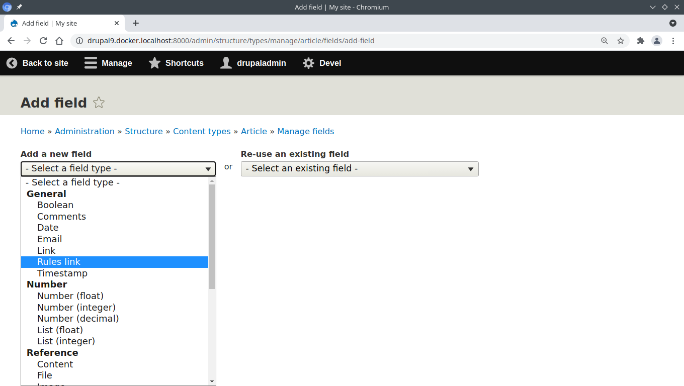 Rules link field | Drupal.org