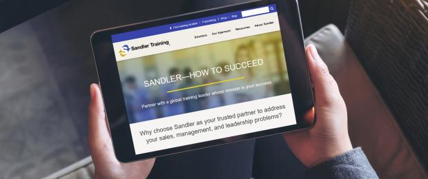 Sandler site on iPad