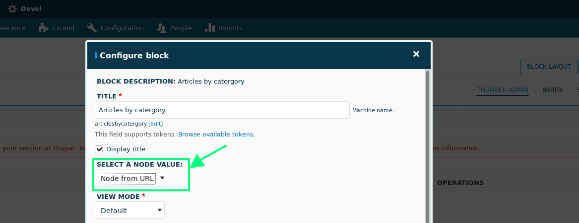 Block config form