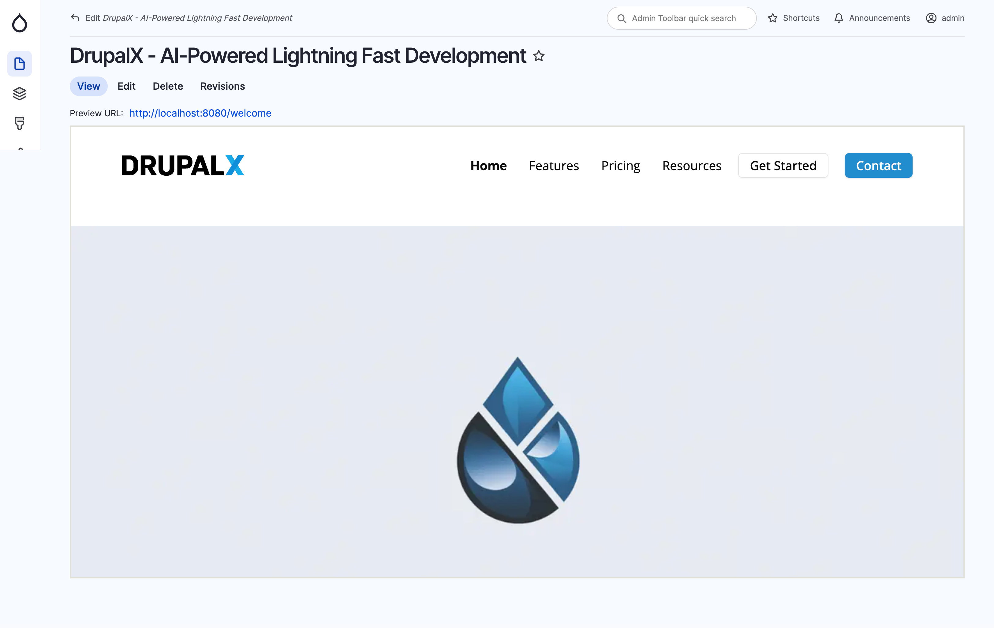 DrupalX homepage
