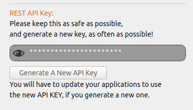 opensolr api key in dashboard