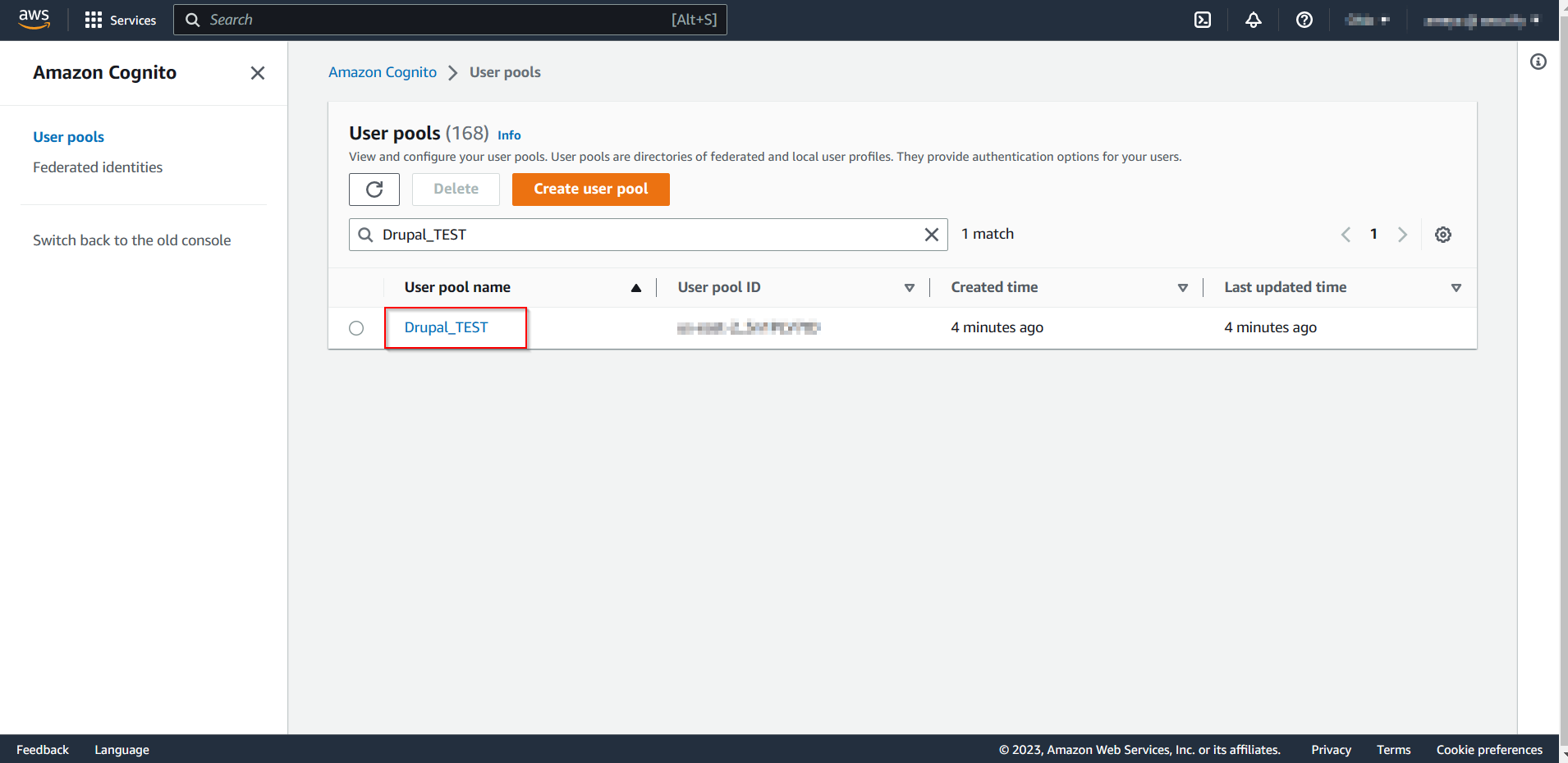 drupal oauth client AWS App client setting