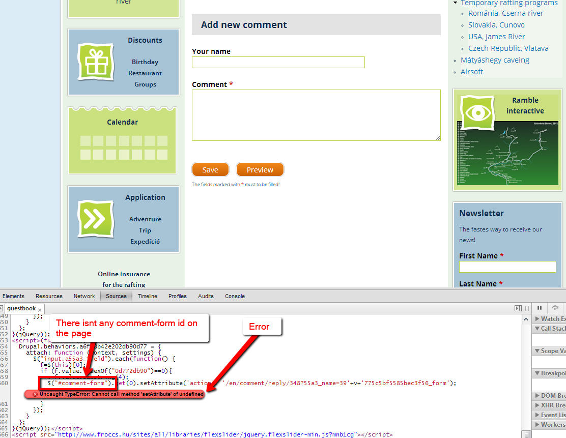 Cannot call method setattribute of undefined 2002814 drupal