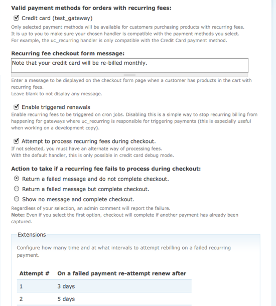 Setting up payment settings