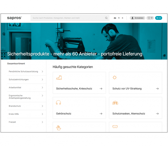 sapros.ch homepage