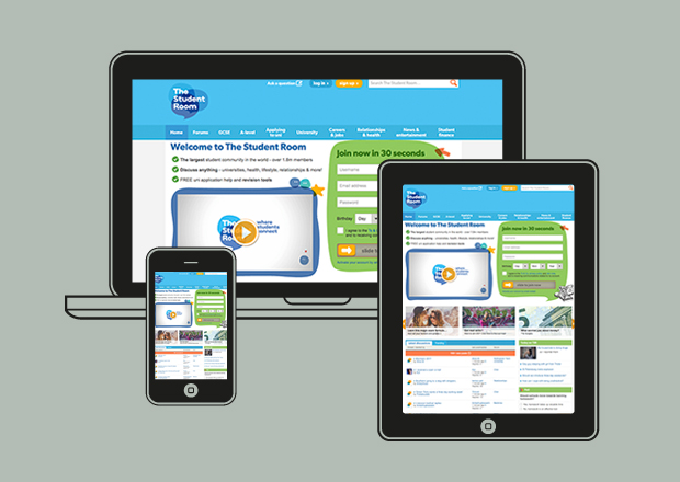 The Student Room homepage on all devices