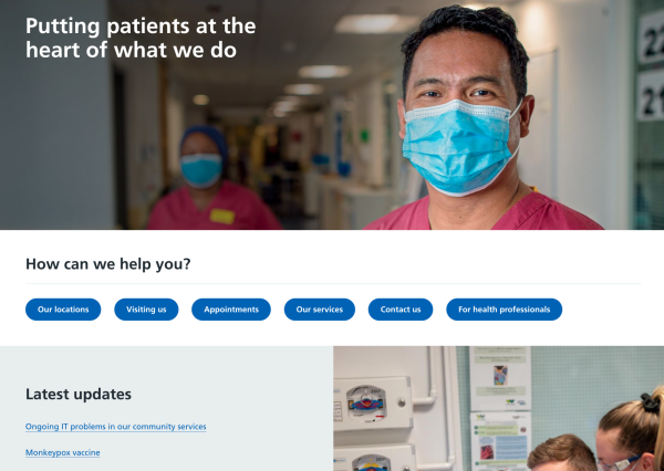 Guy's & St Thomas' NHS Website Homepage