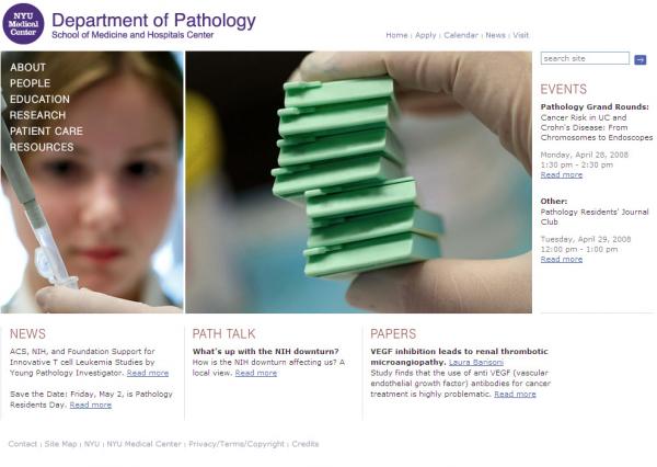 NYULMC Department of Pathology Home Page