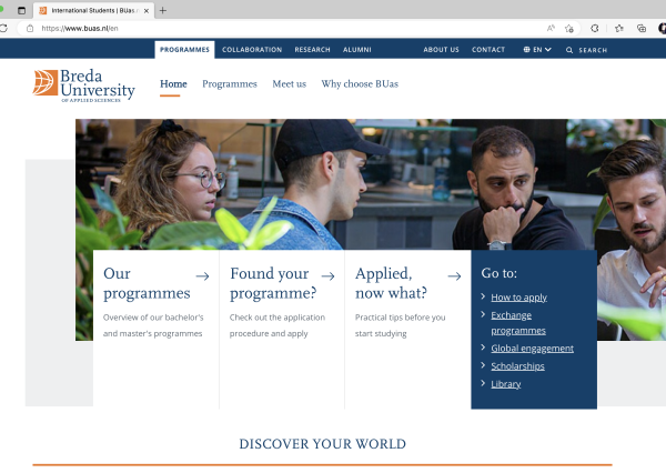 Breda University of applied sciences: discover your world