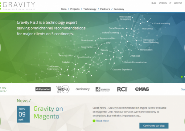 Gravity R&D Drupal 8 homepage by BRAINSUM