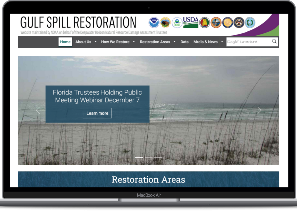 gulf spill restoration homepage